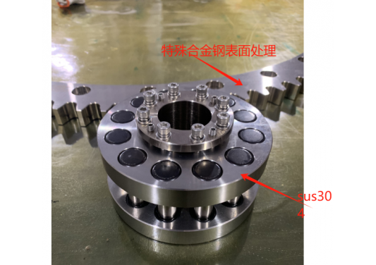 RGD齒圈齒輪是全SUS304不銹鋼材質(zhì)還是其他材質(zhì)？特殊合金鋼表面處理會生銹嗎？硬度多少？
